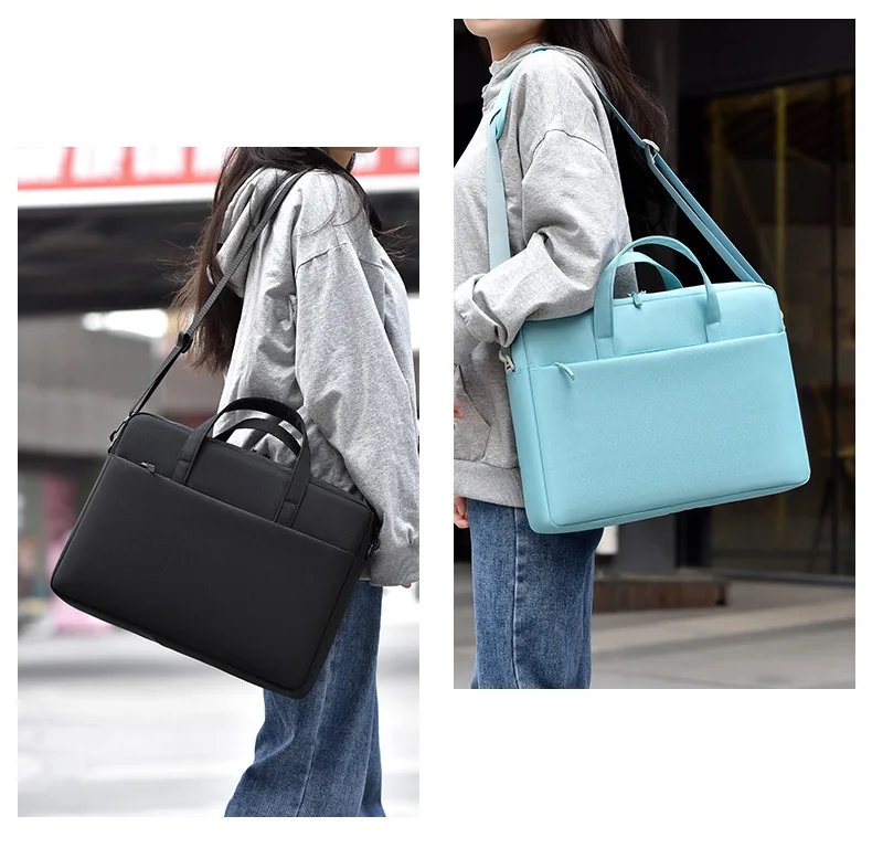 14/15.6/17 Custom Logo Laptop Bag Shockproof Protective Laptop Sleeve Water Resistant Compatible Computer Carrying Bag Briefcase