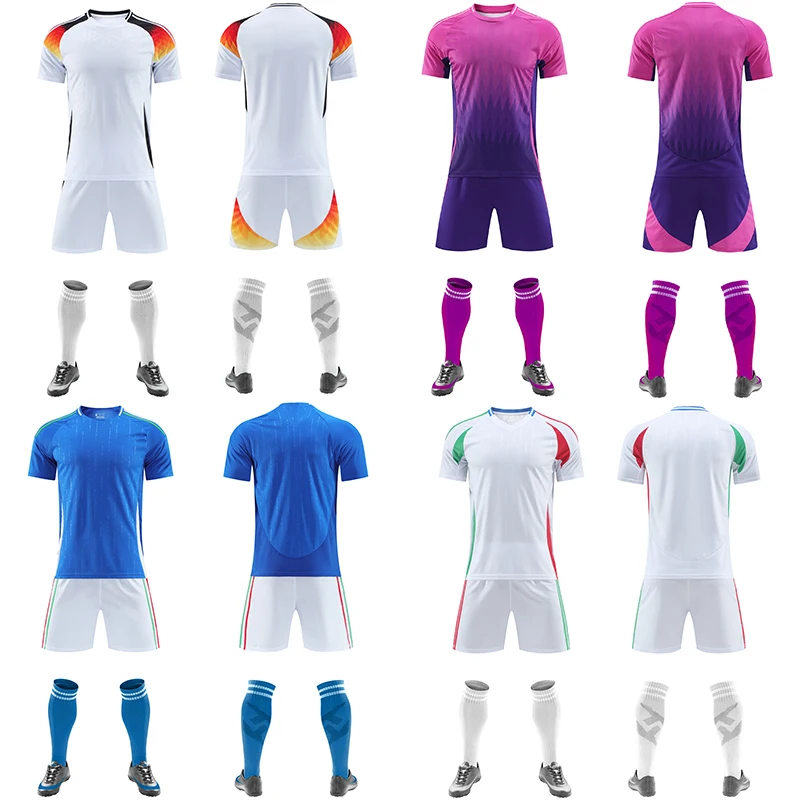 LOGO Custom Soccer Uniform Set Team Football Jersey Kit Tracksuit Sportswear Tracksuits For Men Training Suit Child Clothes