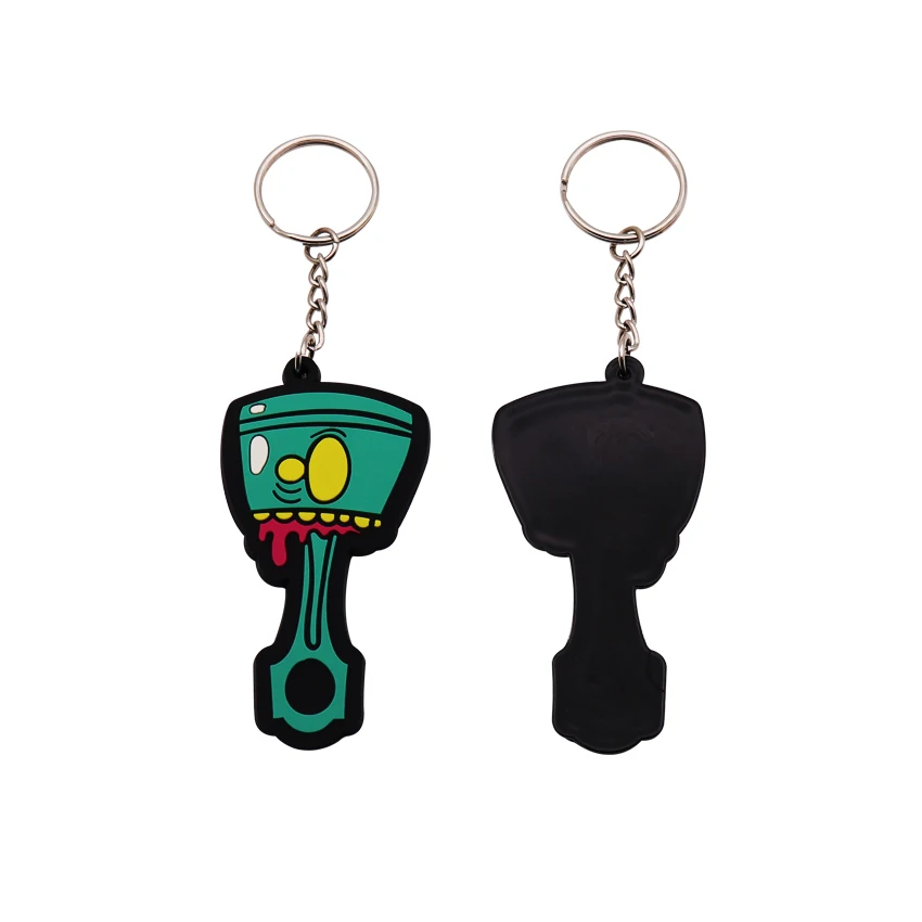 Wholesale Designer Promotional Personalized Silicone Anime Keychain Pvc Charms Custom Logo Keyring Rubber Key Chain