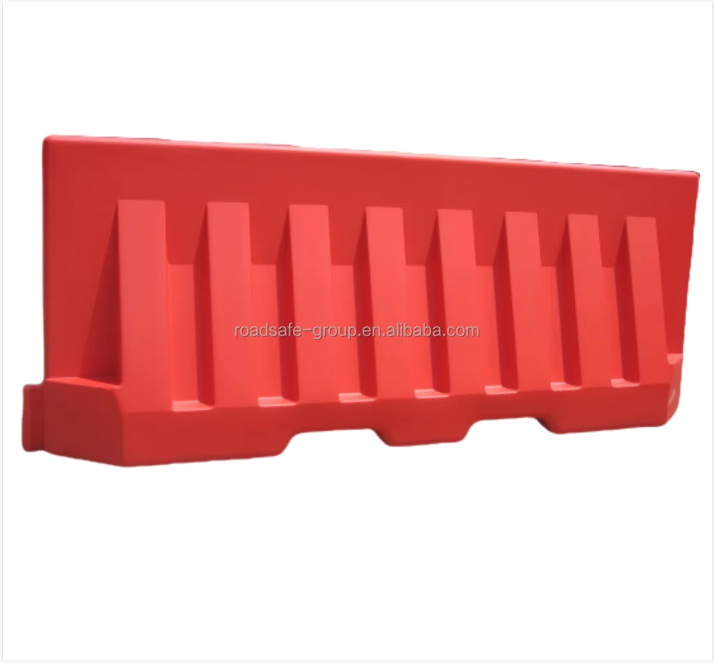 Highway water barrier 2m water filled traffic blowing plastic road barrier dividing line road construction warning barrier fence