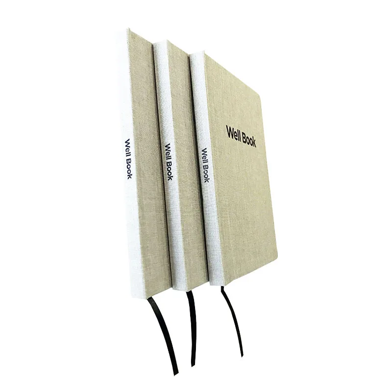 Logo Customized Disposable  note book with high quality linen material