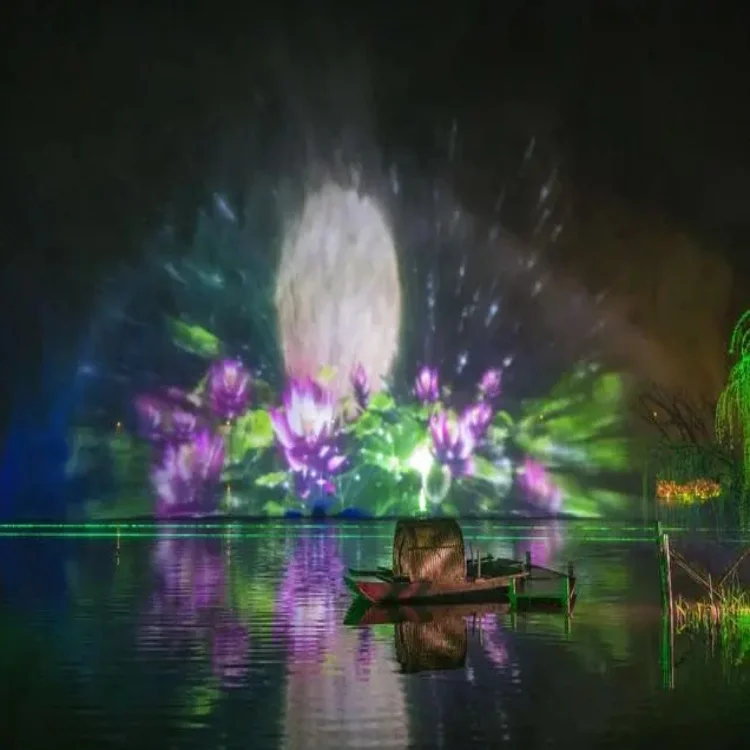 Innovative Design Water Screen Fountain Outdoor Musical Water Fountain Laser Show