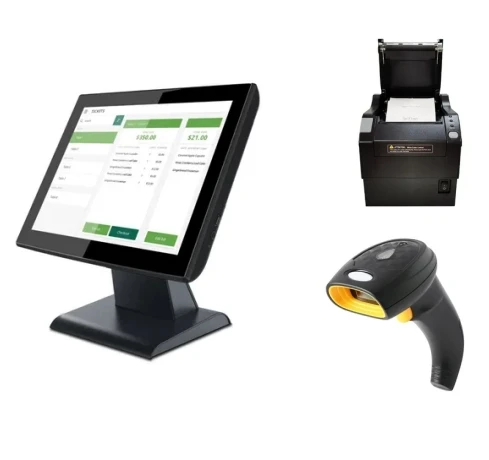 Micropos quality POS 15 inch Touch Screen Pos Cash Register Dual Screen Terminal All In One Pos System