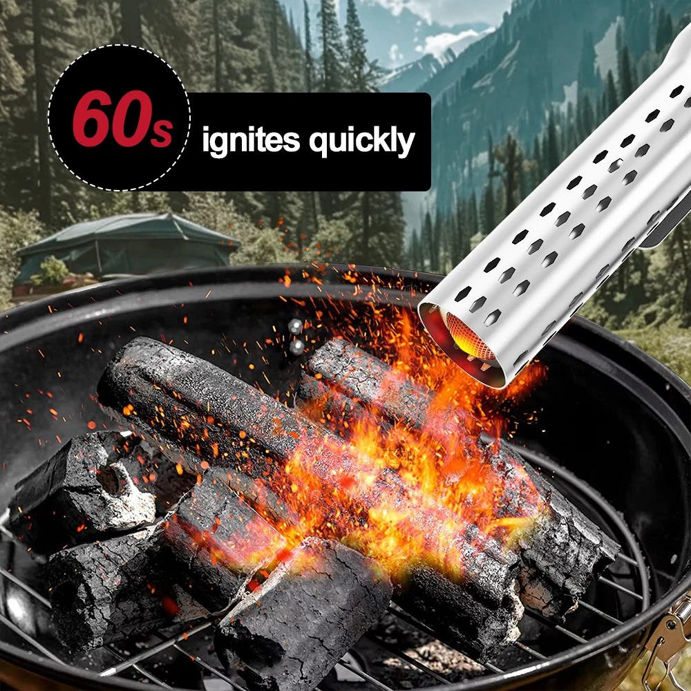 Vertak 2000W AC Powered Electric Camping Fireplace Wood Burning Grill Lighter Electric BBQ Lighter