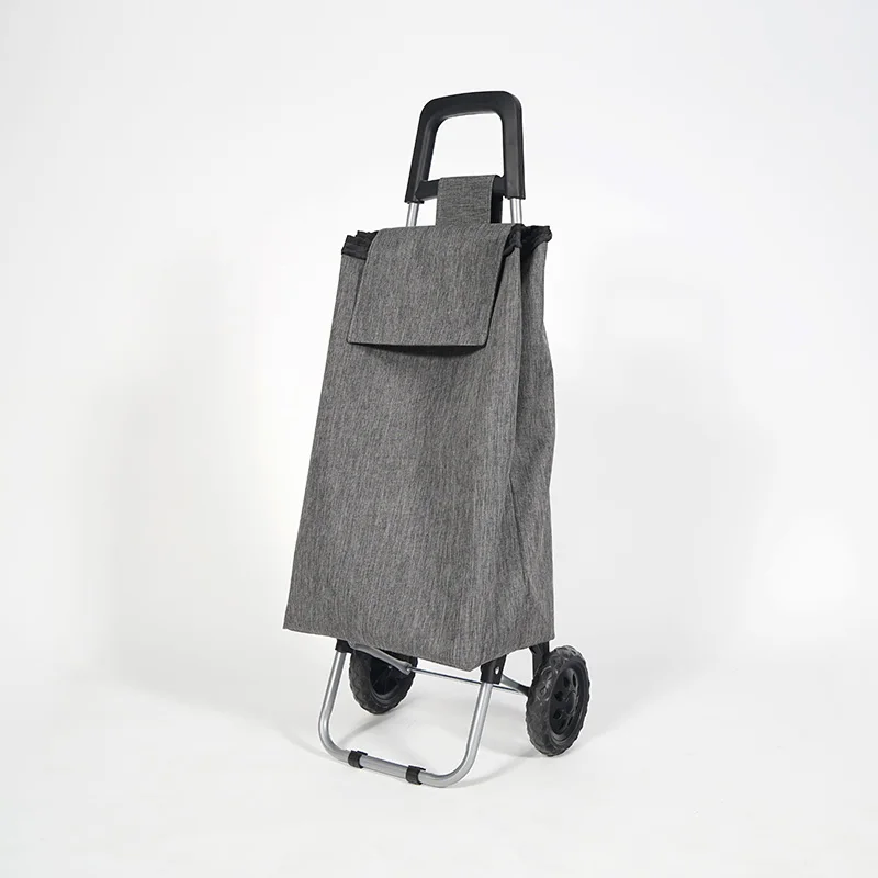 Custom Trolly dolly foldable shopping cart 600D oxford and removable bag lightweight shopping trolley bag