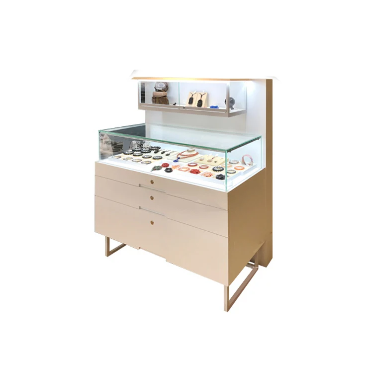 Showroom steel glass showcase design Commercial Glass Display Case for shop