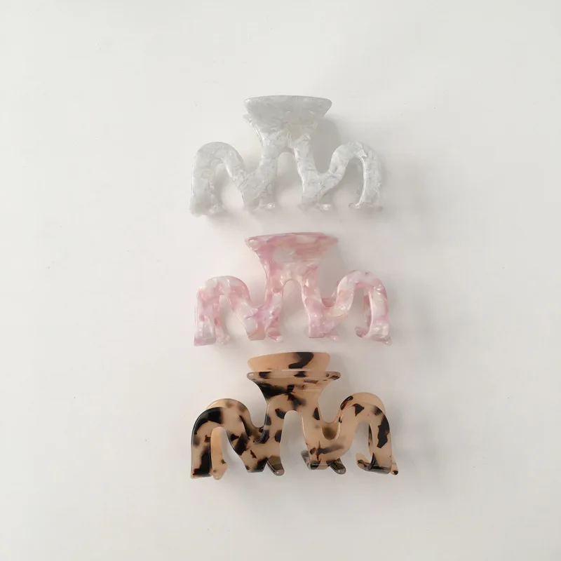 New Korean INS Hair Claws Fashion Style Popular Acetate Hair Claws Clips Colorful Tortoiseshell Hair Accessories Irregular