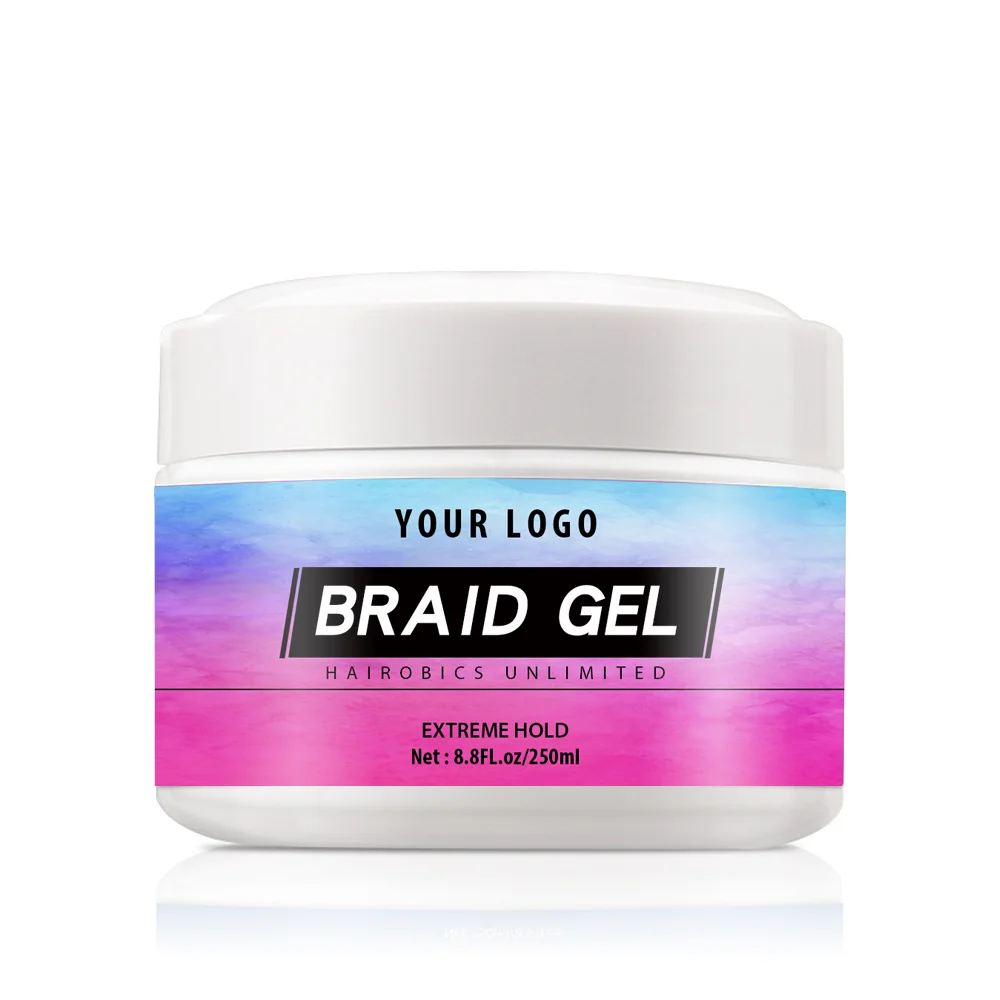 Braid Gel Cornrow Locks Twist Private Label Braiding Gel Long Lasting Edge Control Braiding Hair Gel Custom Logo