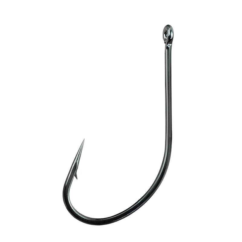 Carbon Steel Live Bait Hooks Maruseigo With Ring Fishhook Size 1#-34# Black Color