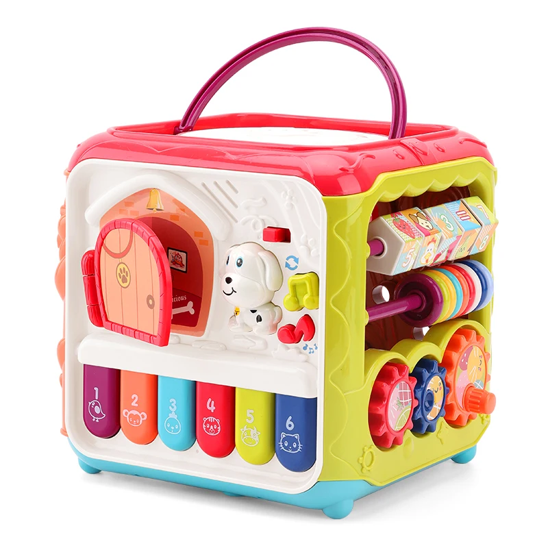 Factory price piano hand durm colorful cube musical educational toy for kids