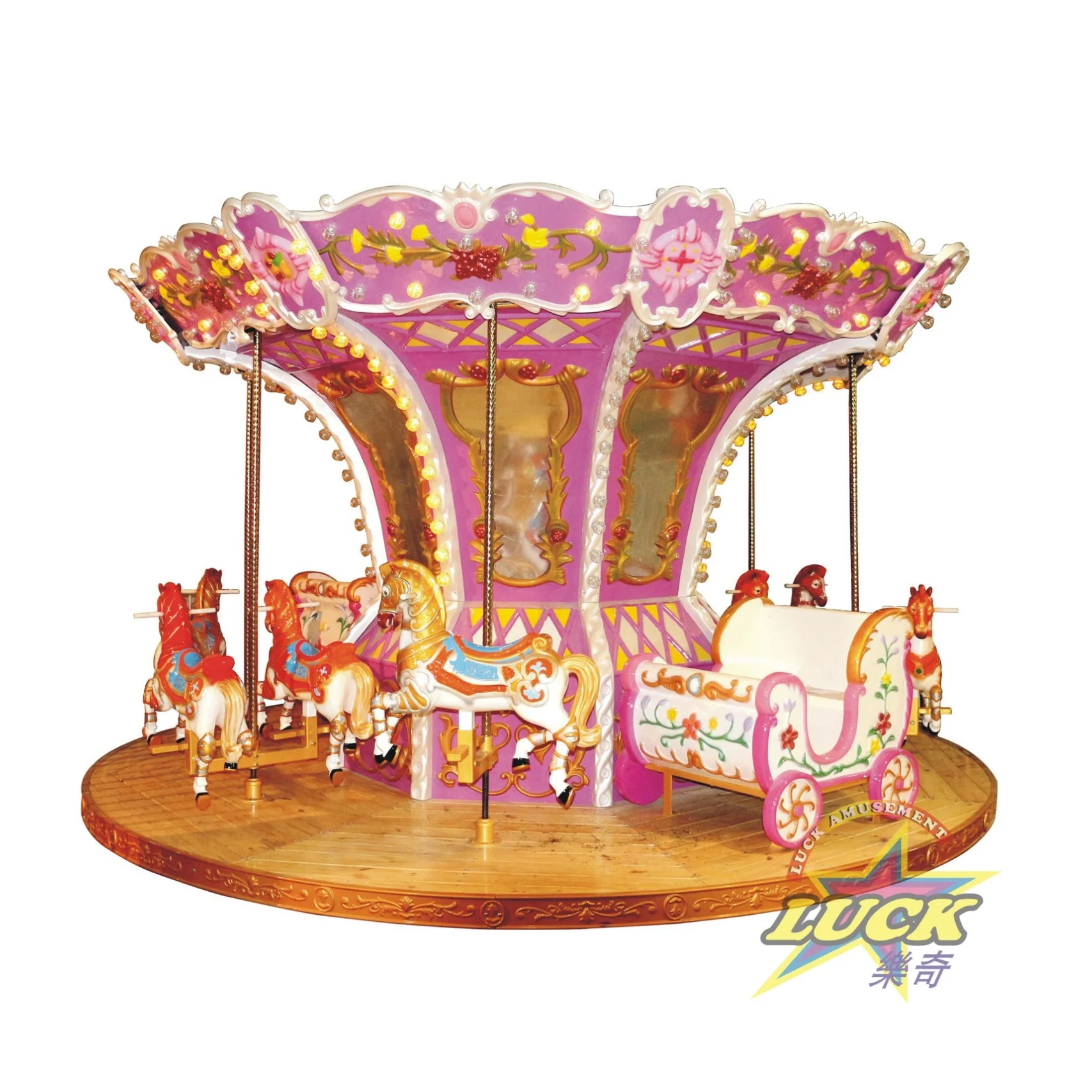 
Sell Well New Type Attraction Park Equipment Outdoor Entertainment 12 Seats Carousel 