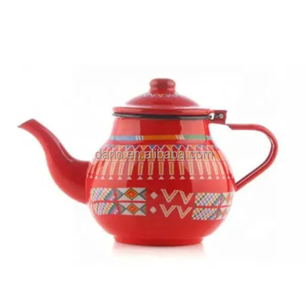 SauArabia Style Custom Color kitchenware Enameled Teapot Suitable for Gas Stove and Induction Cooker