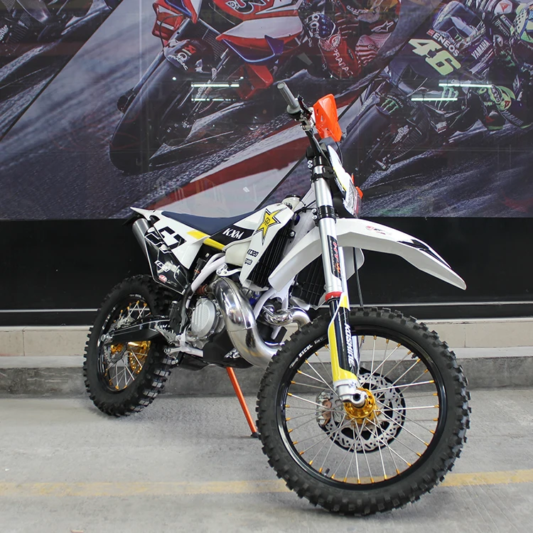 Wholesale double disc brake water cooled engine chain drive off road 2 stroke 300cc dirt bike