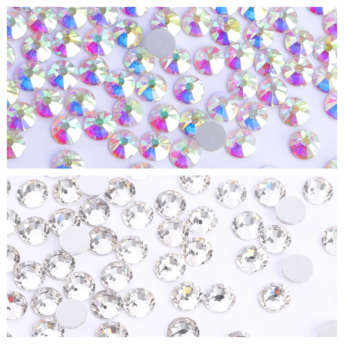 QIYI Hot selling Crystal Crystal AB Grade AAAAAA Exceptional Luster 2058 Non Hotfix Flat Back Rhinestones For Wedding Garments
