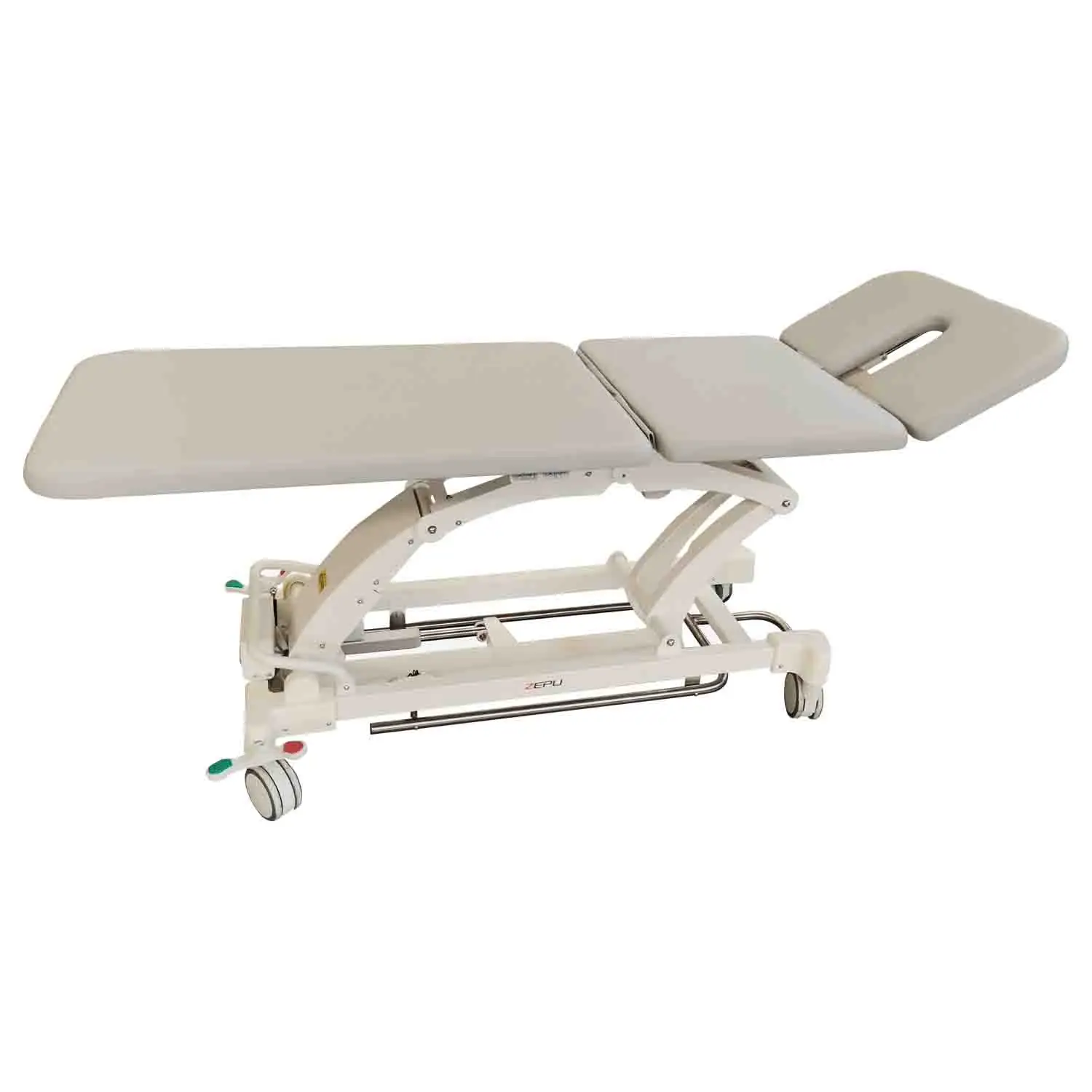 Basic Professional Physiotherapy Table Electric treatment hydraulic couches 3 sectioned  with breath hole