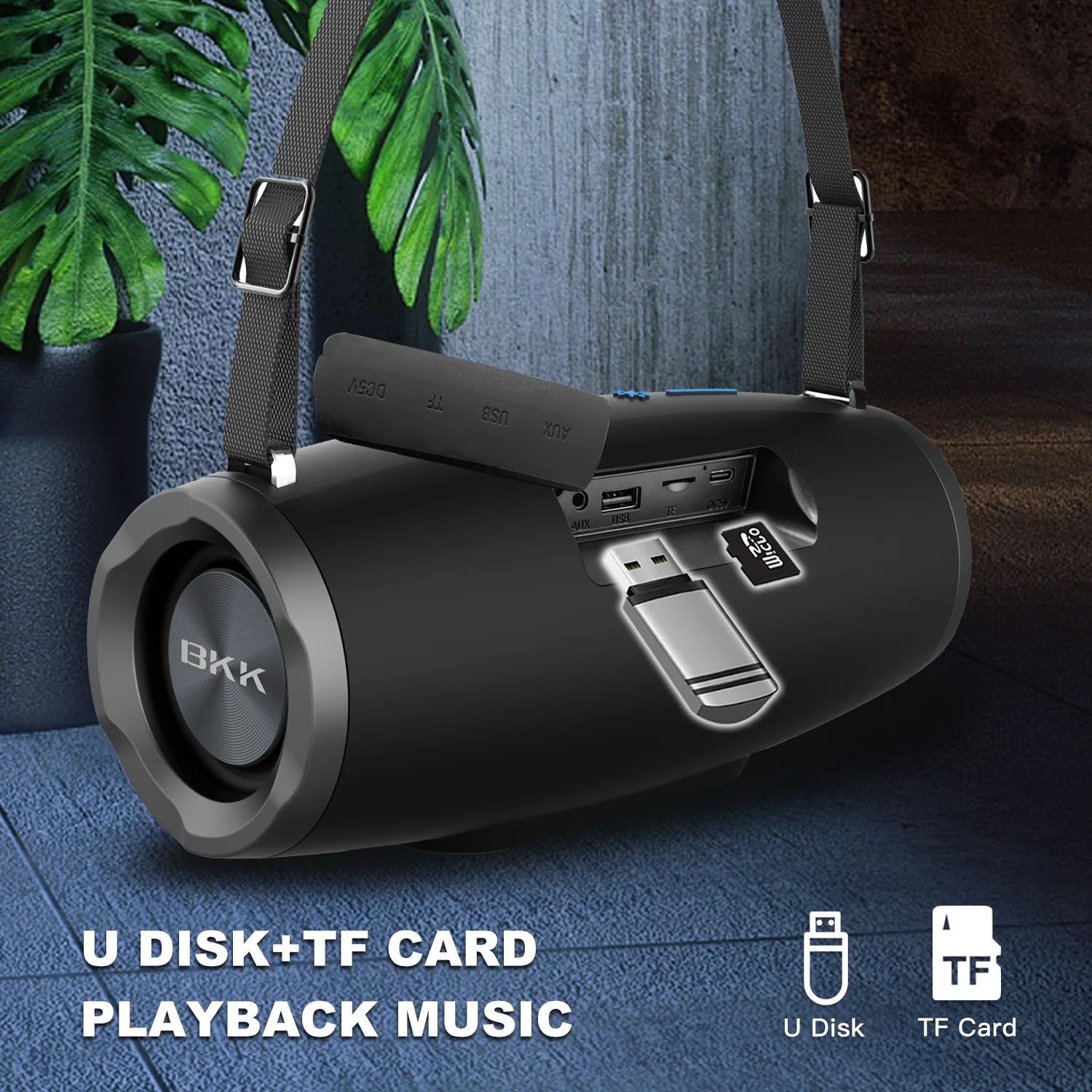 New Model Cylinder Speaker Subwoofer Karaoke with Microphone Bluetooth Speaker Wireless Audio for Outdoor