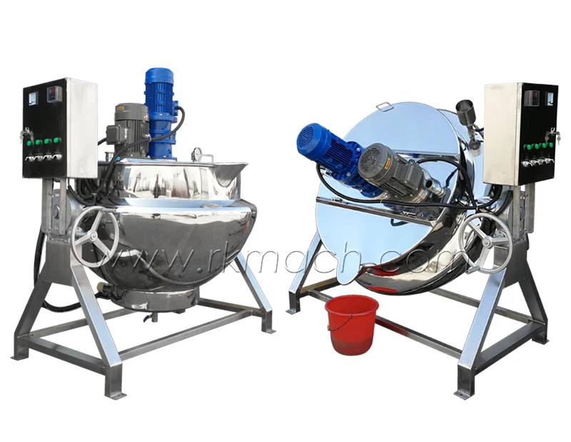 300 Liter fruit jam cooking kettle with high shear mixer