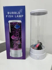 Bubble Fish LED Multi-Color Changing Night Light for Home Office Living Room Decor Lamp