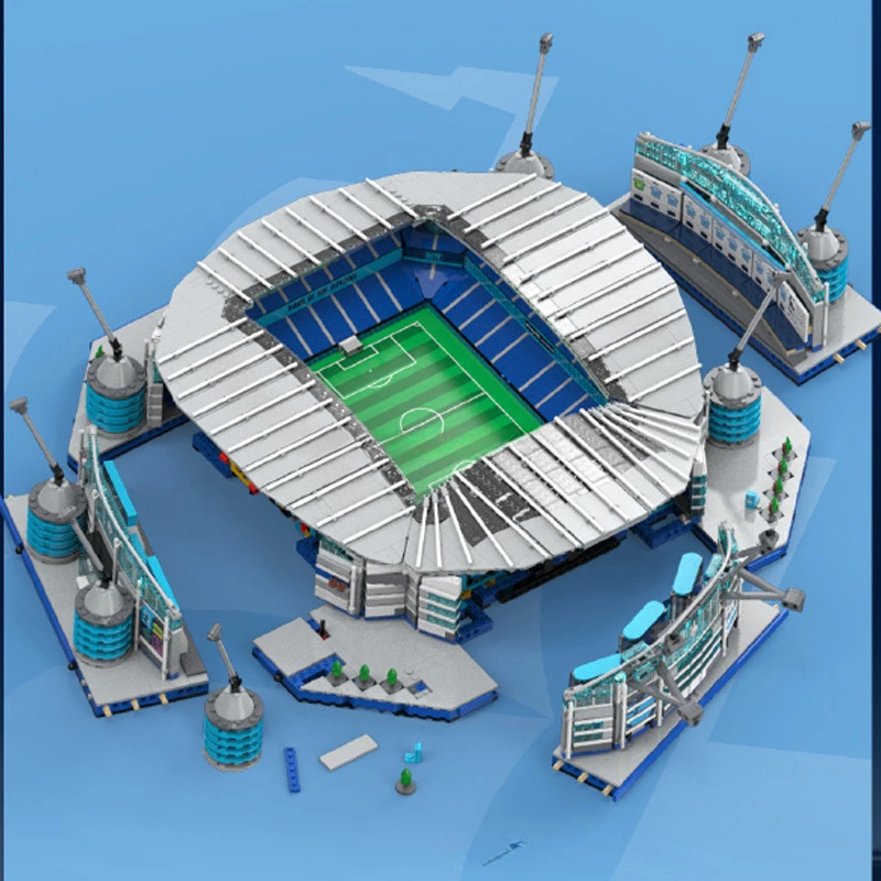 C66022W Mancity Etihad Stadium Model Building Blocks Sets DIY Assembling Architectural Construction Bricks Toys