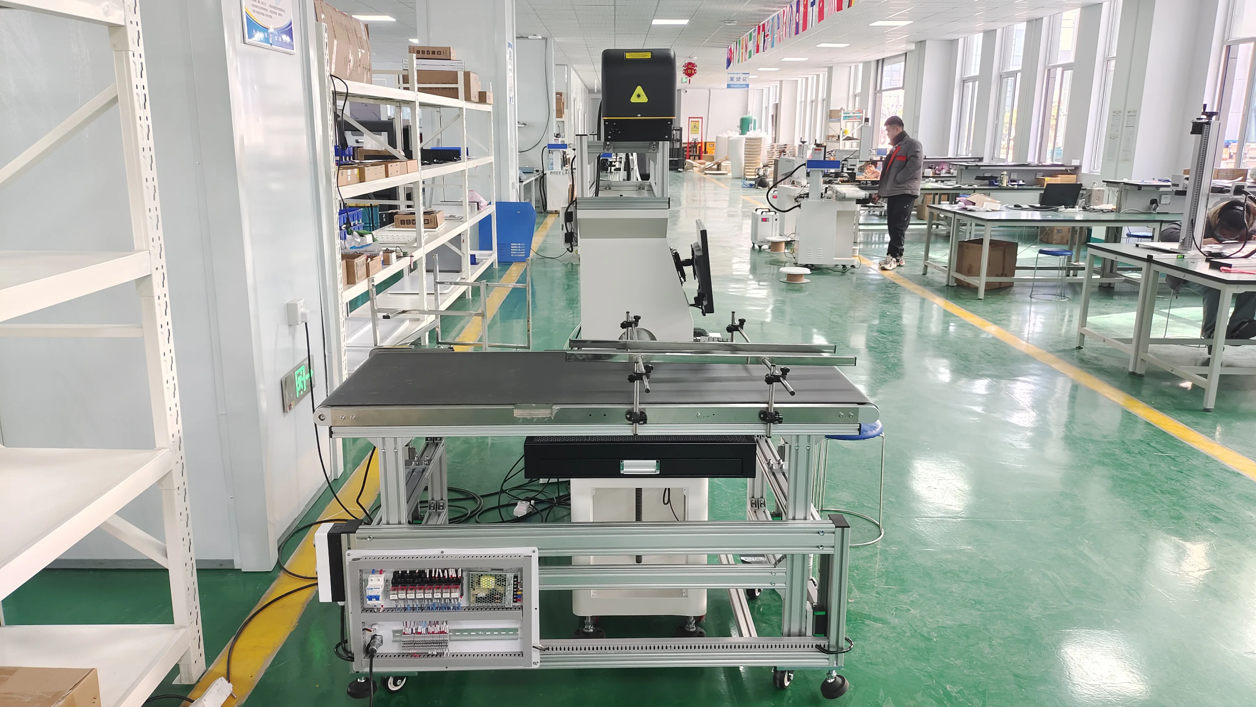 Co2 Laser Engraving Marker 100W Plwood Cloth Paper ceramic Marking Machine with 3D Dynamic focusing
