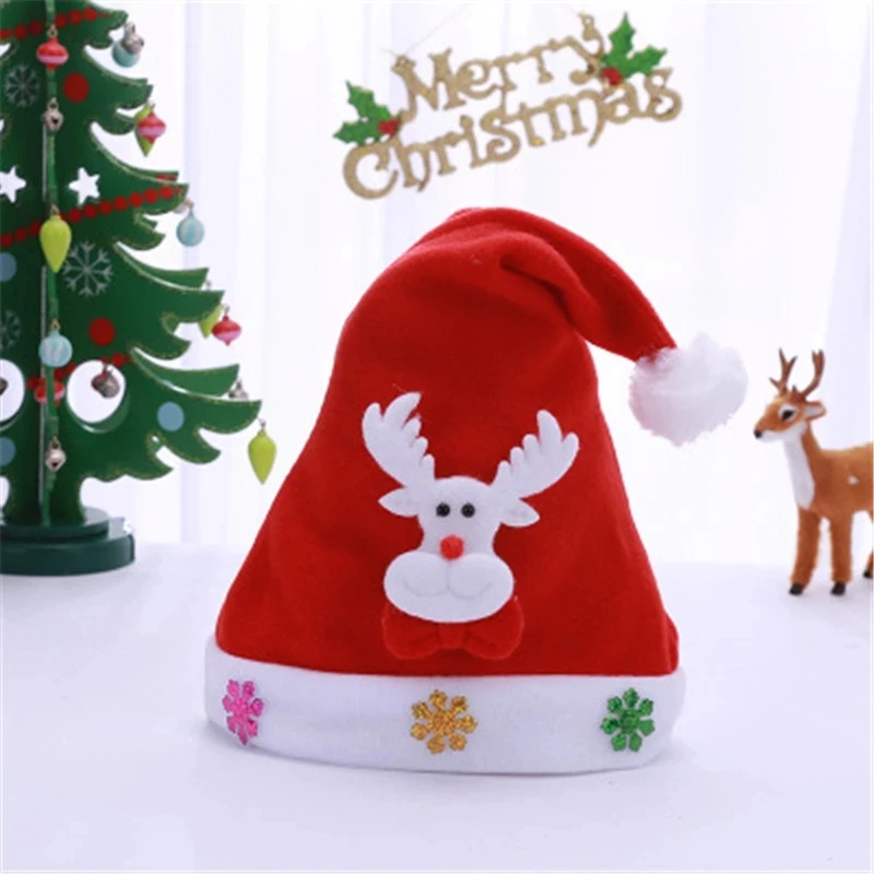 2020 Christmas Supplies Merry Christmas Decorated Felt Santa Claus Hat