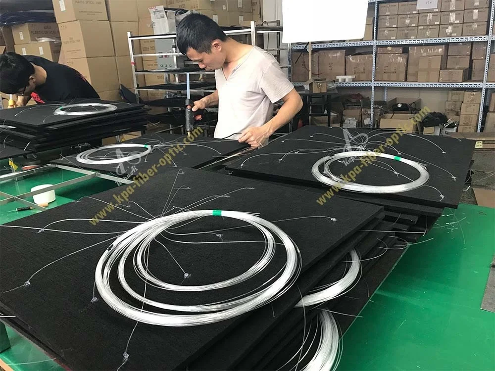 LED Fiber Optic Light Panel Starry Sky Panel Star Light 60*60cm Polyester Acoustic Board