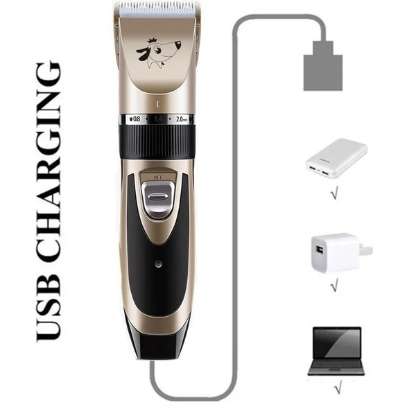 Noise-Free Design Pet Hair Clipper Rechargeable Dog Trimmer Animal Grooming Cat Cutter Machine Shaver Electric Scissor Remover