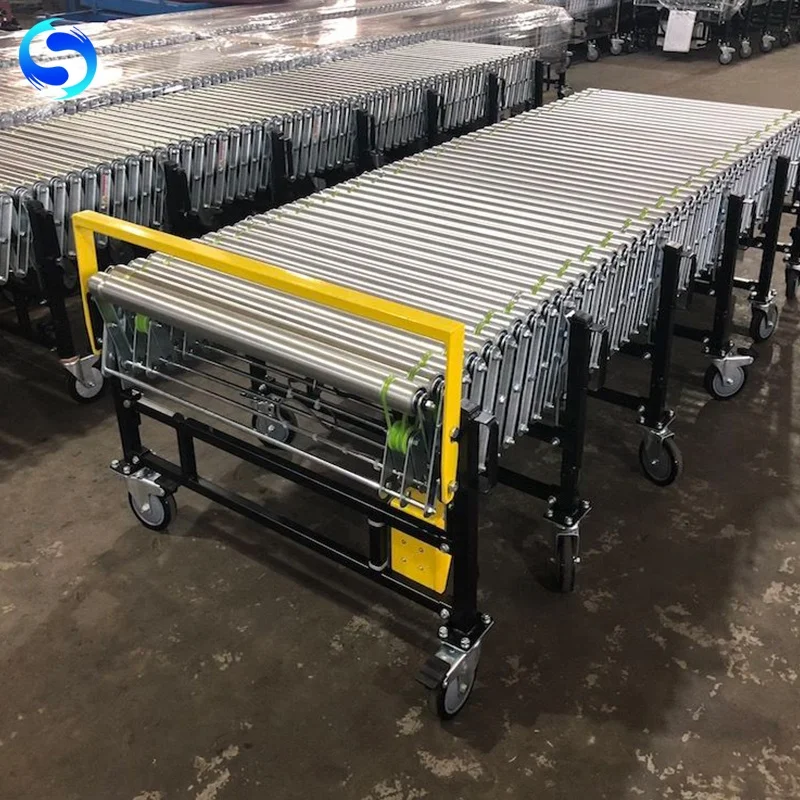 Factory Customized Motor Driven Chain  Extender Steel Roller Conveyor