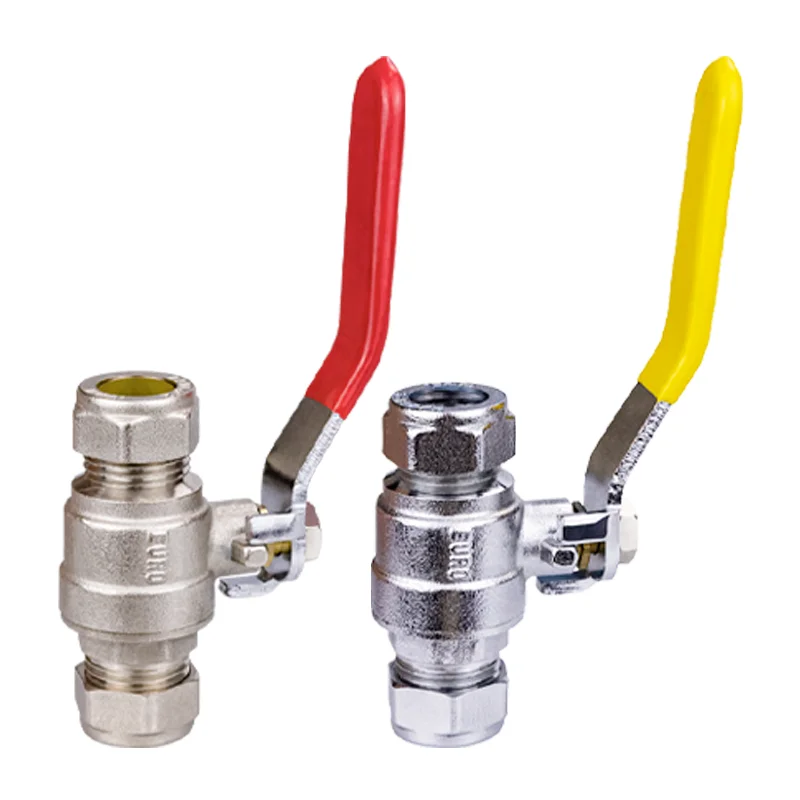 TMOK 15-42 mm Long handle Clamp Ring Joint Compression Fitting Brass Ball Valve