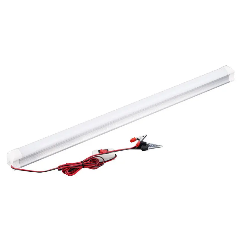 DC12V T8 light tube 15cm 30cm 60cm DC Tube Cold white light led 3w 5w 10w led light tube with battery clip for indoor home fish