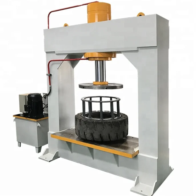 mounting forklift tire press machine 200 ton solid tyre press