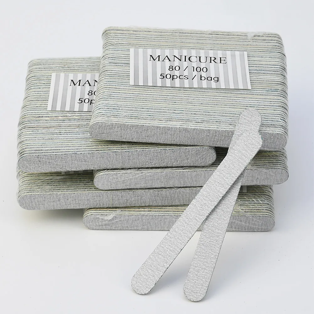 USA Free Shipping 5000Pcs/Case Double Side Nail Filer 80/100 Disposable Wooden Mini Nail File