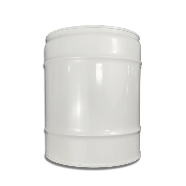 White 25L (25 Litre) Durable Steel Drum with Tight Lid Recyclable Oil Barrel Pail 25L Bucket