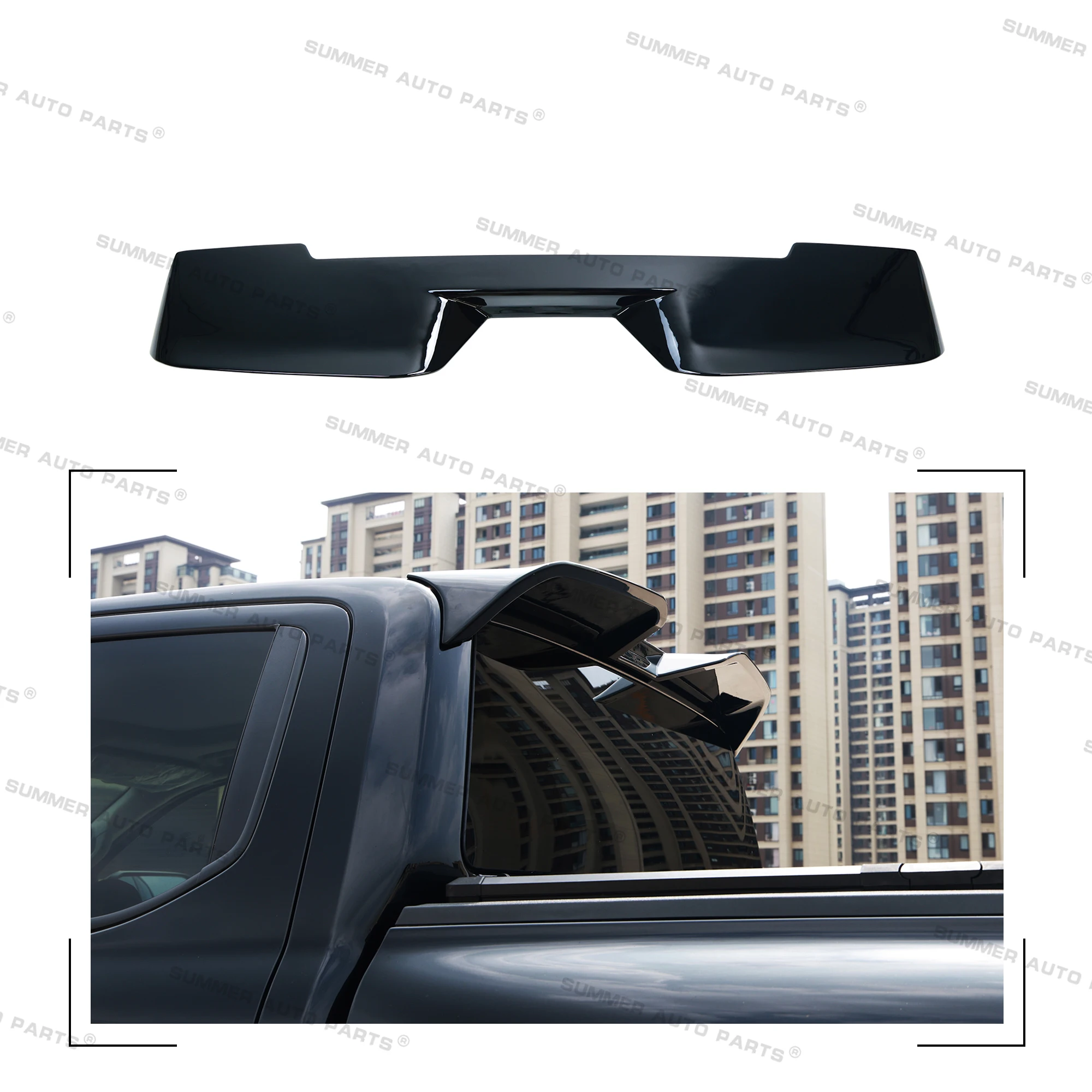 New Off Road Car Exterior Accessories Body Kit Glossy Black Abs Wing Rear Car Roof Spoiler For Ford Ranger