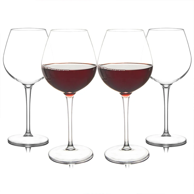 Michley Long Stem Unbreakable Glass Tritan Plastic Dishwasher Burgundy Glassware Red Wine Glass
