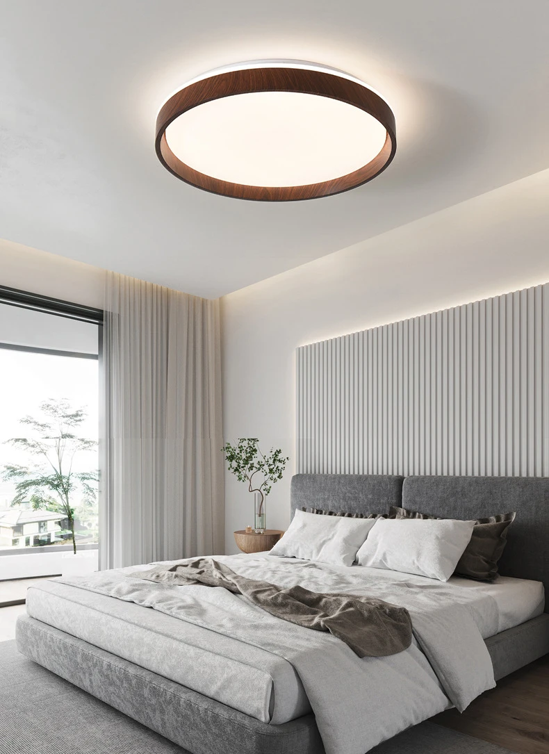 New!ultra thin 5cm living modern led ceiling wood light fixtures for bedroom