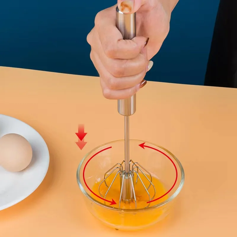 Лидер продаж полуавтоматический взбиватель яиц кухонная утварь яичный миксер из нержавеющей стали венчик для