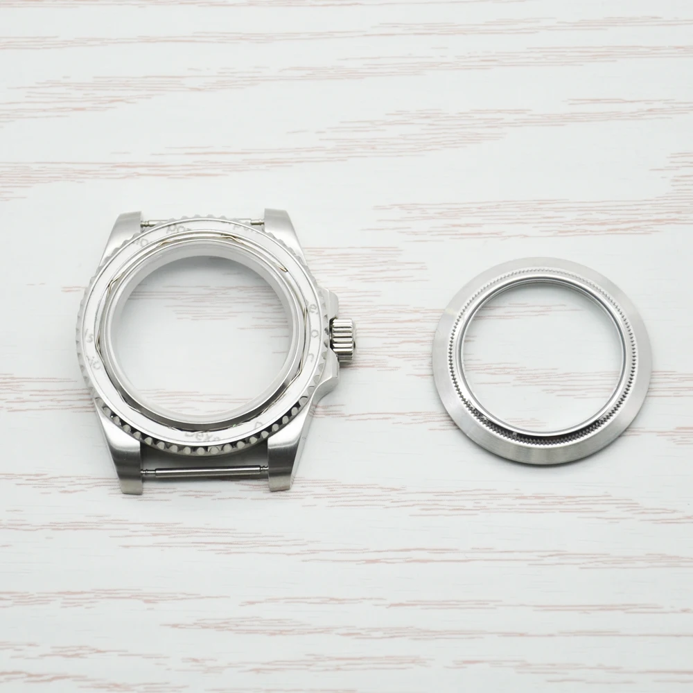 Watches parts Fit  40mm Watch Case ceramics bezel stainless steel strap ETA 2836/2813 miyota 82 series NH35