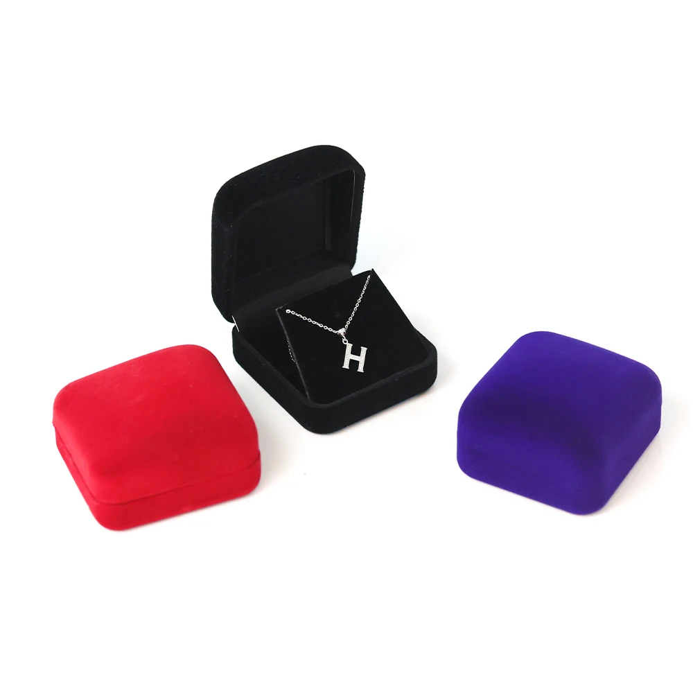Manufacturer Flocking Badge Packaging Hot sale Small Velvet Brooch box