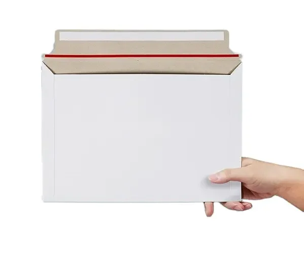 250 Pack Rigid Mailers 9*12.7 inch White self-adhesive cardboard envelope for Photos, Pictures, Papers, Files, CD