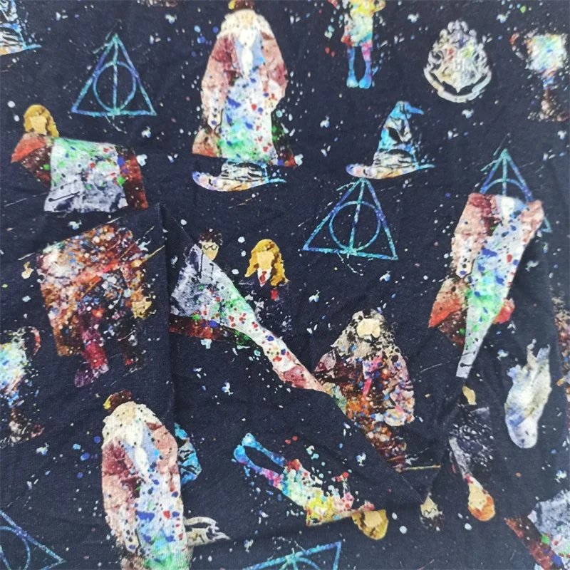 Digital Printing Textile Fabrics Wholesale No Moq Design Your Pattern Bamboo Jersey Fiber Fabric