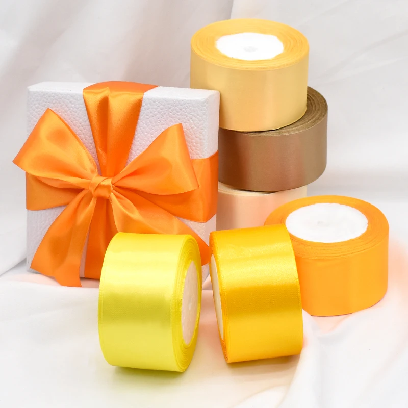 Hanfan Factory Ribbon 5cm 2inch Satin Ribbon Wedding Gift Decoration 25Yard Packaging Clothing Accessories Bow