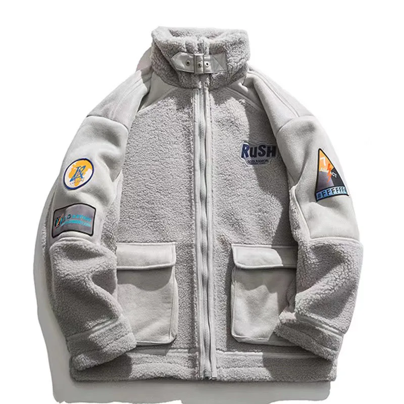 2022 New Arrival American Fashion Casual High Quality Wool Plus Size Unisex Men Fleece Jacket Coat