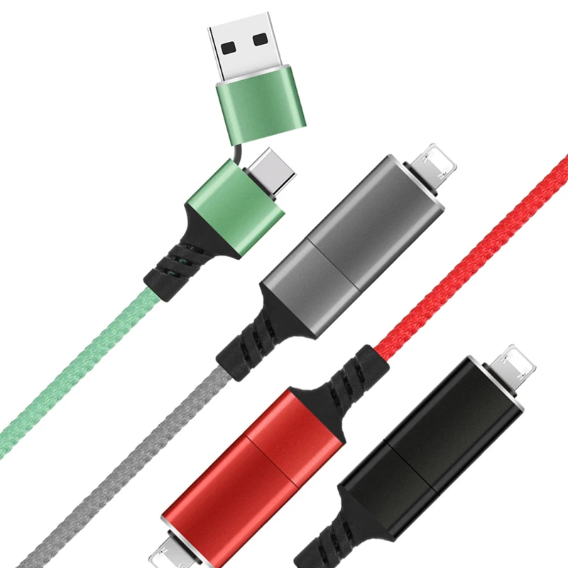 Многоцелевой зарядный шнур 3 в 1 Amazon Basics с разъемами Micro-USB типа C для iPhone 11 12 samsung S8