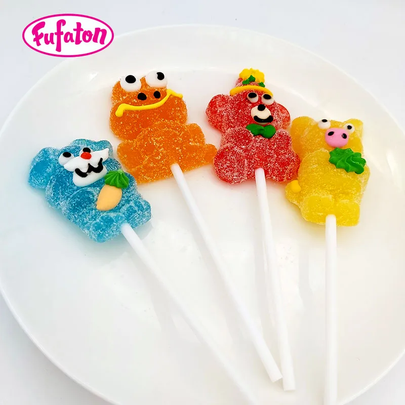 Fruity flavored Hand decorating Animal shaped jelly pop