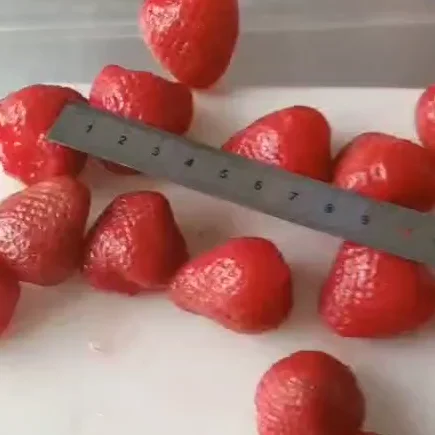 
canned strawberry new corp 2020 non GMO from China plant to EU market light syrup 14-17% 