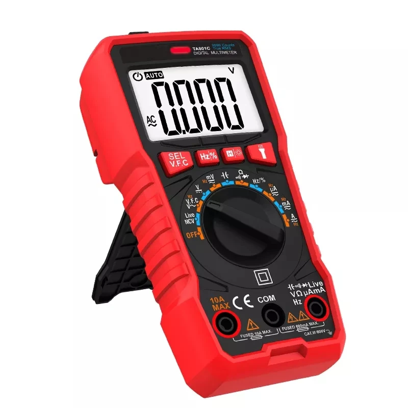 TA801C Digital Multi Tester Multimeter Manual Automatic Integration Voltage Current Resistance Capacitance Lcd Display