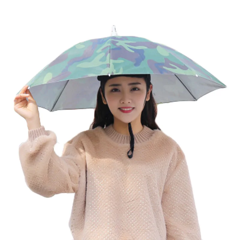 High quality Promotional Custom Printed Head umbrella Hat Super Mini Paraguas Parapluie Sombrillas Fishing Umbrella