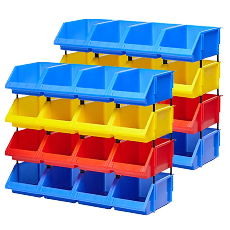 Stackable warehouse storage bins Plastic shelf bins for parts bins
