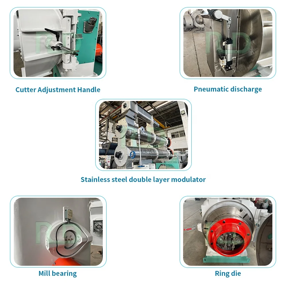 Rongda Automatic CE  Customizable ring die poultry duck feed pellet mill machine